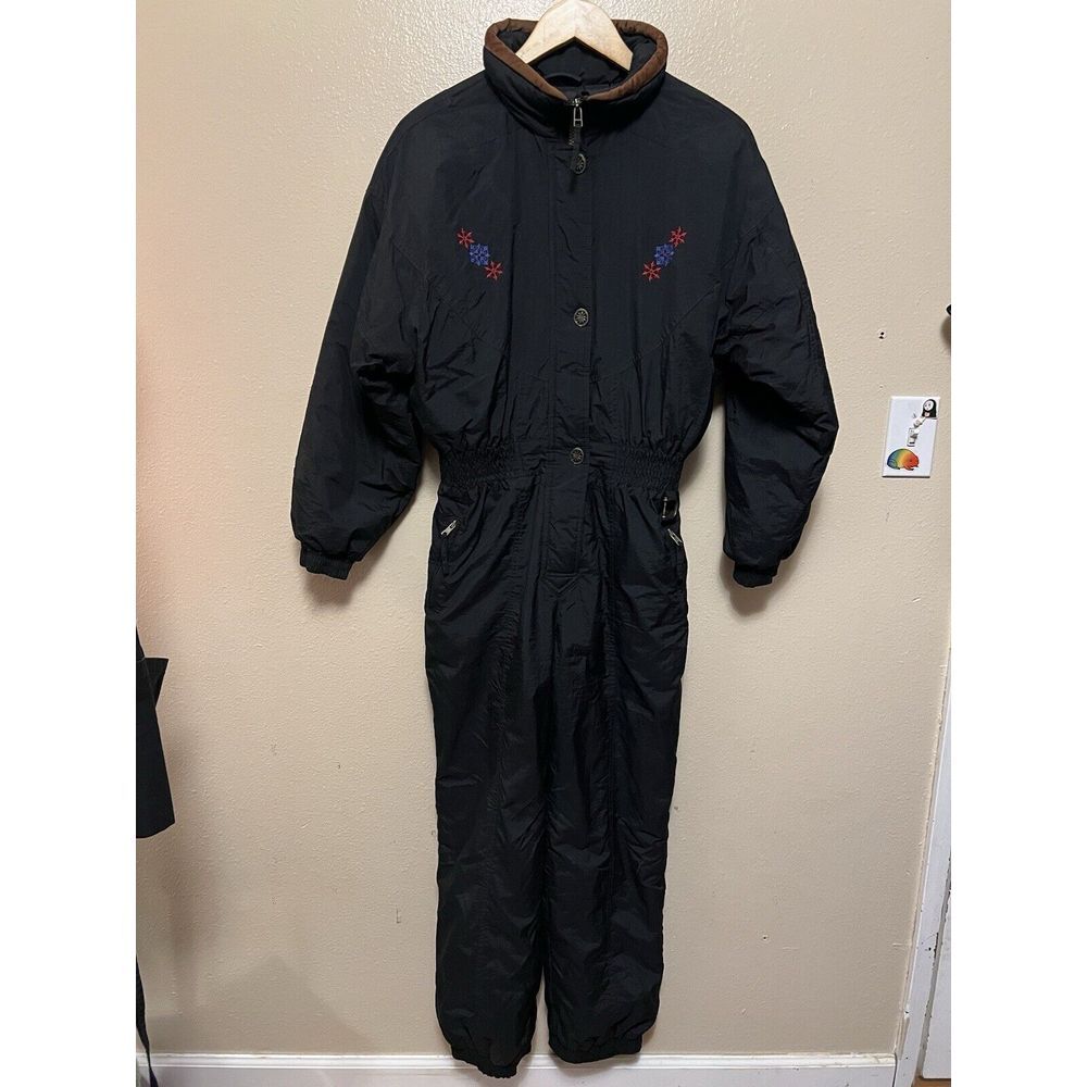 Vtg Edelweiss Skiwear Ski Suit Junior Girls XL Embroidered Snowboard 1 Pc 80/90s